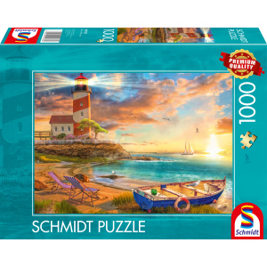 Puzzle - Sonnenuntergang in der Leuchtturm-Bucht - 1000 Teile