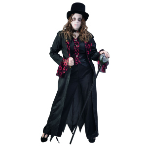 Kostüm - Lady Vampir - für Erwachsene - 3-teilig - in verschiedenen Größen