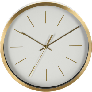 Wanduhr - weiß/gold - Ø ca. 25 cm