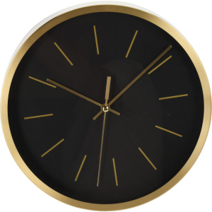 Wanduhr - schwarz/gold - Ø ca. 25 cm