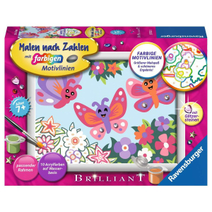 Malen nach Zahlen - Brilliant - Fröhliche Schmetterlinge