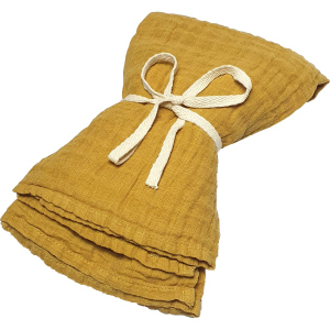 Mulltücher - aus Baumwolle - 60 x 60 cm - 3 Stück - gelb