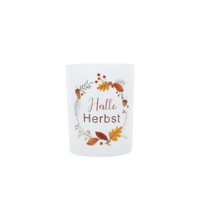 Windlicht - Hallo Herbst - ca. 10 x 12,5 cm