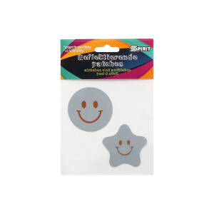 Reflektierende Patches - Stern und Smiley
