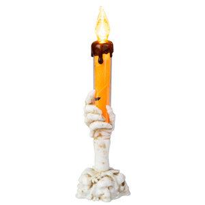 LED Kerze in Skeletthand - ca. 6 x 21 cm - 1 Stück