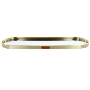 Dekotablett Spiegel oval gold - ca. 40,5 x 12 x 1,5 cm