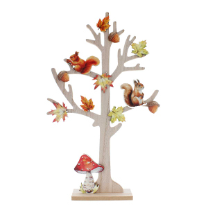 Herbstbaum - braun/grün/rot - ca. 25 x 5 x 41 cm