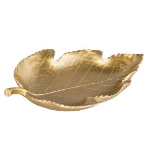 Dekoschale Blatt - gold - ca. 31 x 23 x 5,5 cm