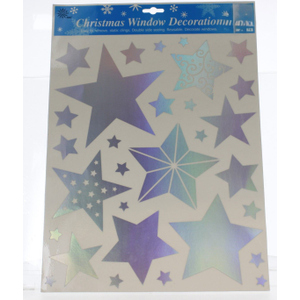 Fenstersticker - Weihnachten - Hologram-Sterne