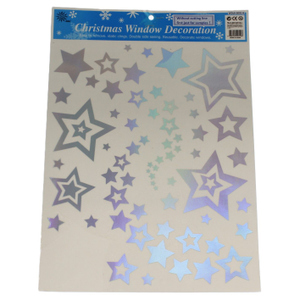 Fenstersticker - Weihnachten - Holographische Sterne