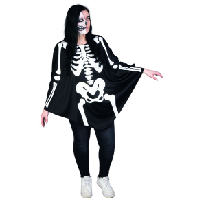 Kostüm - Skelett Poncho - für Erwachsene