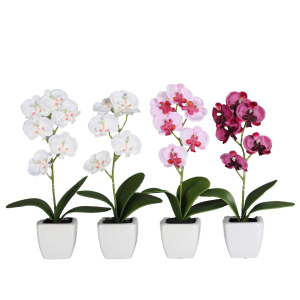 Kunstblume - Orchidee - im Topf - 1 Stück