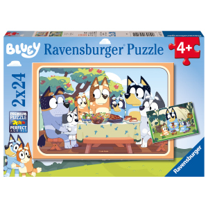 Bluey - Kinderpuzzle - Auf geht`s!- 2 x 24 Teile
