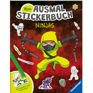 Mein Ausmalstickerbuch - Ninjas