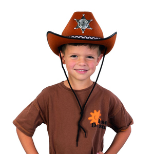 Cowboyhut mit Sheriffstern - Größe 54cm