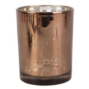 Windlicht Walddesign - braun - ca. 10 x 12,5 cm