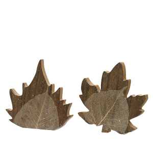 Standdeko - Herbstblatt - ca. 14,5 x 1,5 x 13,5 cm - 1 Stück
