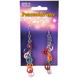 Faschingsschmuck - Peace Ohrringe 