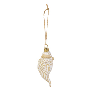 Dekohänger - Weihnachtsmann - gold/weiß - ca. 14 x 5 x 3 cm