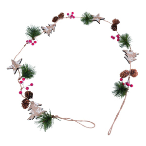 Weihnachtsgirlande - Sterne und Bäume - ca. 120 cm
