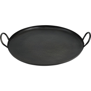 Dekotablett - Edelstahl - schwarz - rund - ø ca. 40 cm