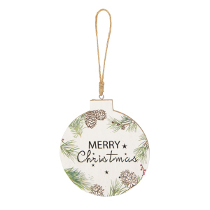 Dekohänger Christbaumkugel - Merry Christmas - ca. 11,5 cm