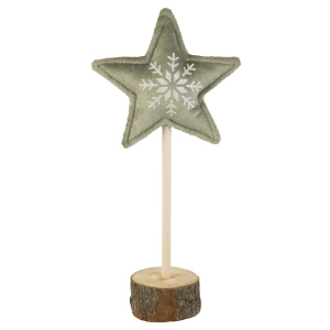 Standdeko - Plüschstern - ca. 12,5 x 5,5 x 26,5 cm - 1 Stück