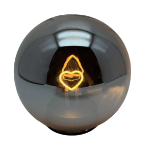 LED Kugel Herz schwarz - ca. 15 cm