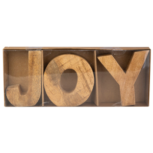Buchstaben Joy braun - ca. 44 x 5 x 16,5 cm