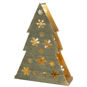 Teelichthalter Baum kupfer - ca. 18 x 5 x 26 cm