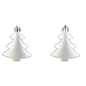 Baumhänger - Baum - bruchfest - silber - ca. 6 cm - 6 Stück