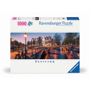 Panorama Puzzle - Abend in Amsterdam - 1000 Teile
