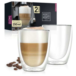 Moritz & Moritz - 2er Set Thermogläser - Barista Rorino - ca. 250 ml
