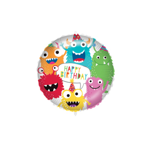 Folienballon - Monster - Happy Birthday - Ø ca. 46 cm