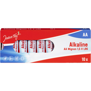 Jeden Tag - Alkaline Batterien - AA Mignon - 1,5V - LR6 - 10 Stück
