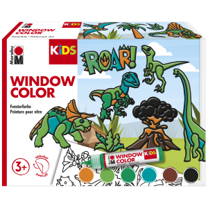 Marabu - Window Color Set - Dinosaurier