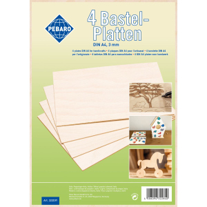 PABARO - 4 Holzplatten A4