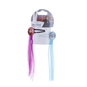 Die Eiskönigin 2 - 2 Haarspangen mit Hunsthaar