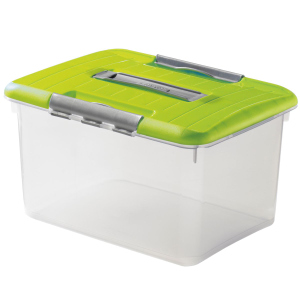 Curver OPTIMA - Aufbewahrungsbox - 30 L - grün/transparent 