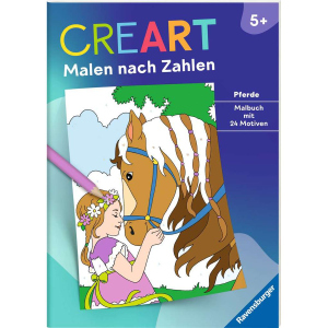 CreArt - Malen nach Zahlen - Pferd mit Blumenmädchen