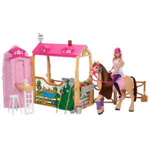 Barbie Mysteries -  Das geheimnisvolle Pferdeabenteuer - Pferdestall Spielset mit Puppe