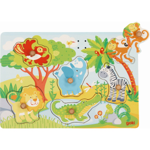 Goki - Soundpuzzle - Afrikanische Tiere - 6 Teile