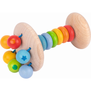 Goki Baby - Greifling Stielrassel Elastik Regenbogen