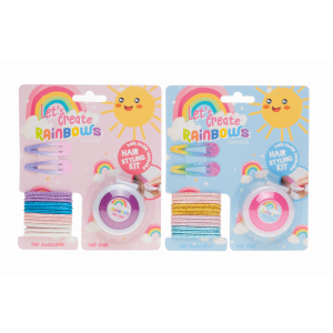 Haarstyling Set - Regenbogen - 1 Stück