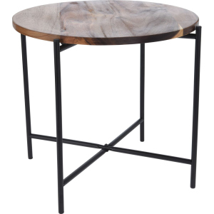 Beistelltisch - Akazienholz - braun/schwarz - Ø ca. 45 cm - Höhe ca. 38 cm