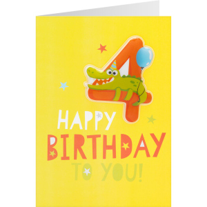Geburtstagskarte - Happy Birthday to you! - 4 Jahre