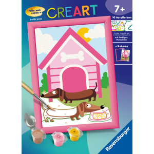 Malen nach Zahlen - CREART® - Charmante Dackel