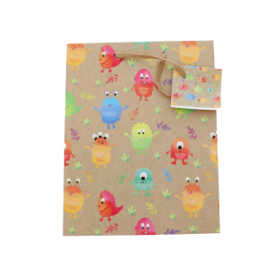 Geschenktasche Monster - ca. 17,5 x 9,5 x 22,5 cm