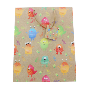 Geschenktasche Monster - ca. 26 x 12,5 x 32 cm