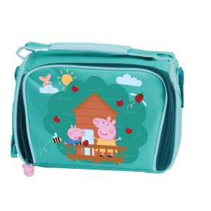 Peppa Pig- Kühltasche - mit Lunchboxen - türkis
